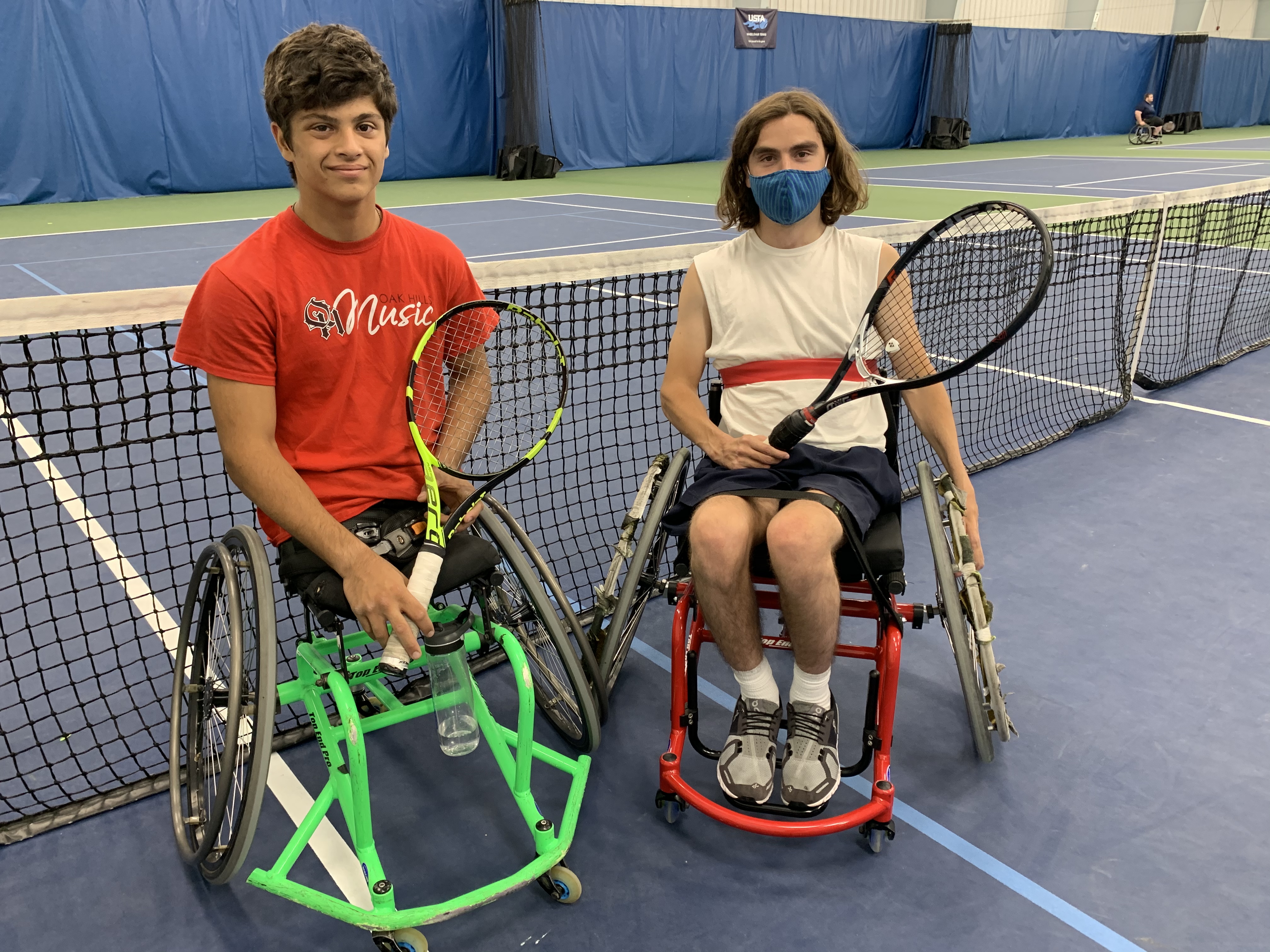 Doubles partners, Mathias Krodel and Elliot Feltner at the Cincinnati Wheelchair Tennis Open.